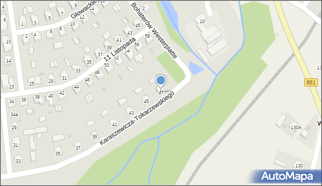 Kańczuga, Karaszewicza-Tokarzewskiego, 47, mapa Kańczuga