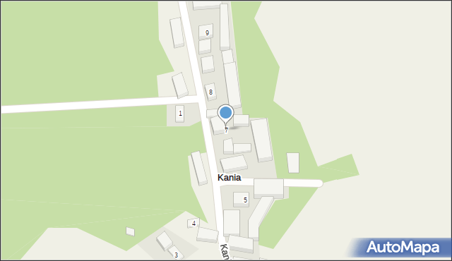 Kania, Kania, 7, mapa Kania