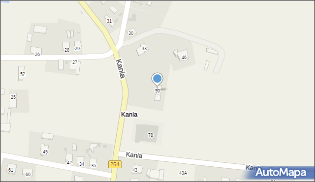 Kania, Kania, 50, mapa Kania