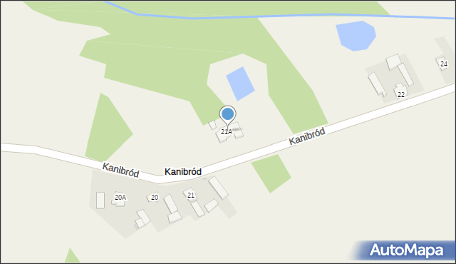 Kanibród, Kanibród, 21A, mapa Kanibród