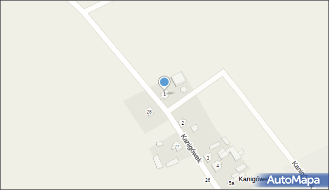 Kanigówek, Kanigówek, 1, mapa Kanigówek