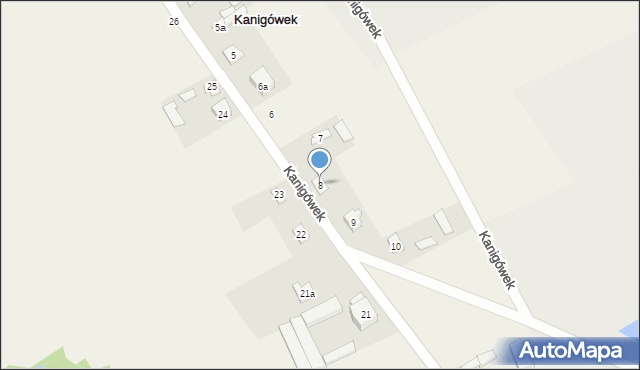 Kanigówek, Kanigówek, 8, mapa Kanigówek