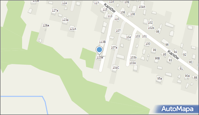 Kaniów, Kaniów, 113a, mapa Kaniów