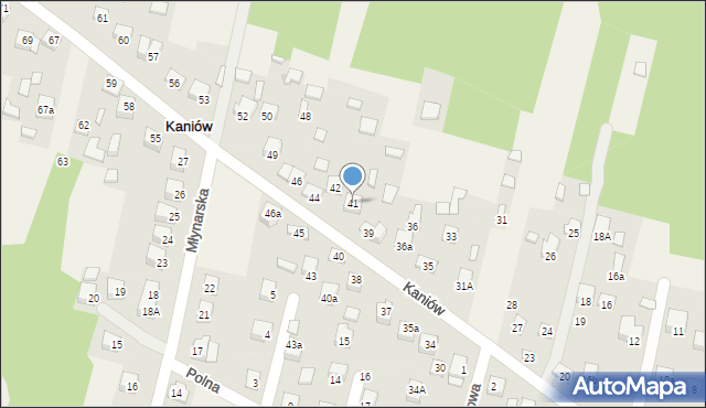 Kaniów, Kaniów, 41, mapa Kaniów