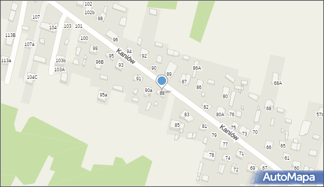 Kaniów, Kaniów, 88, mapa Kaniów
