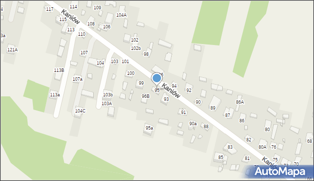Kaniów, Kaniów, 95, mapa Kaniów
