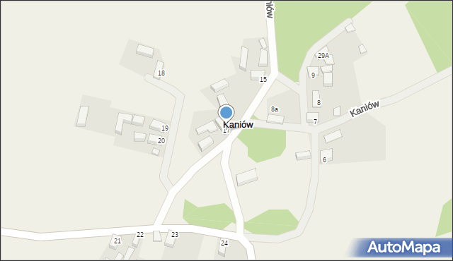 Kaniów, Kaniów, 17, mapa Kaniów