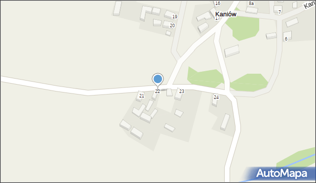 Kaniów, Kaniów, 22, mapa Kaniów