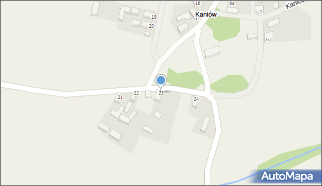 Kaniów, Kaniów, 23, mapa Kaniów