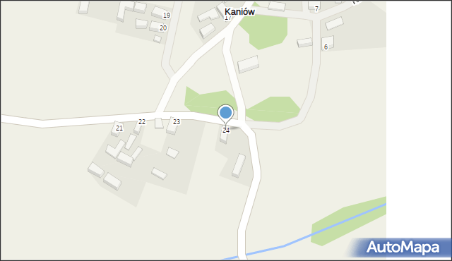 Kaniów, Kaniów, 24, mapa Kaniów