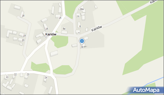 Kaniów, Kaniów, 6, mapa Kaniów