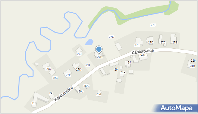 Kantorowice, Kantorowice, 27H, mapa Kantorowice