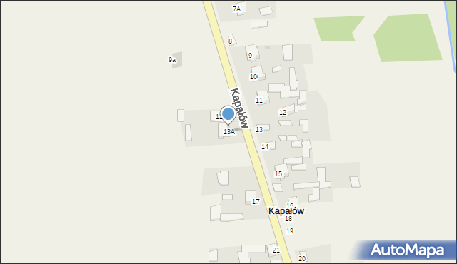 Kapałów, Kapałów, 13A, mapa Kapałów