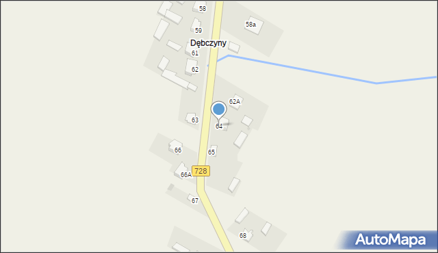 Kapałów, Kapałów, 64, mapa Kapałów