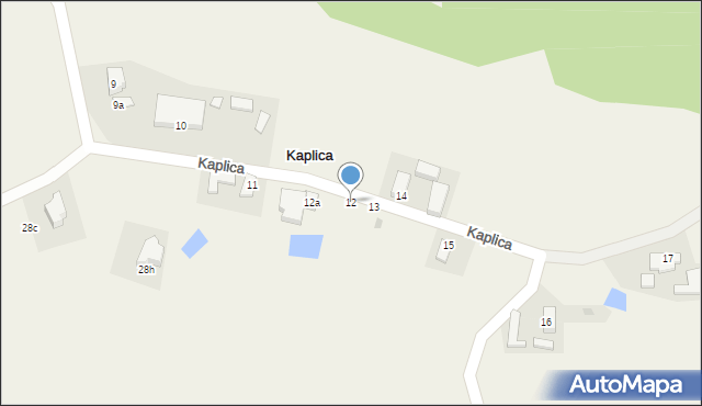 Kaplica, Kaplica, 12, mapa Kaplica