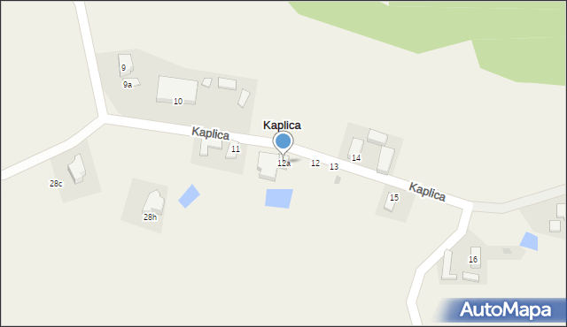 Kaplica, Kaplica, 12a, mapa Kaplica