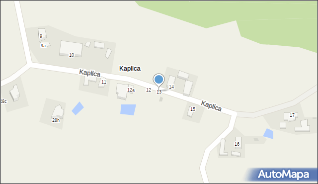 Kaplica, Kaplica, 13, mapa Kaplica