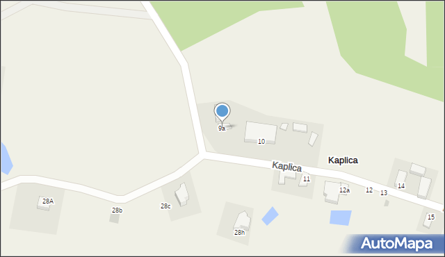 Kaplica, Kaplica, 9a, mapa Kaplica