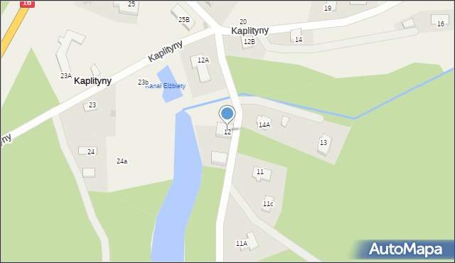 Kaplityny, Kaplityny, 12, mapa Kaplityny