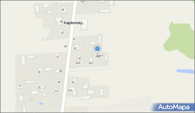 Kaplonosy, Kaplonosy, 40B, mapa Kaplonosy