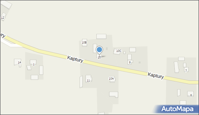 Kaptury, Kaptury, 10, mapa Kaptury