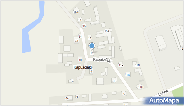 Kapuściaki, Kapuściaki, 11, mapa Kapuściaki