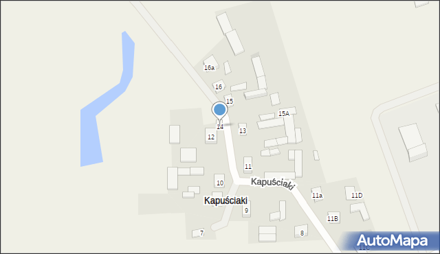 Kapuściaki, Kapuściaki, 14, mapa Kapuściaki