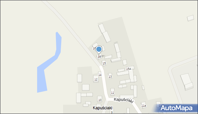 Kapuściaki, Kapuściaki, 16, mapa Kapuściaki