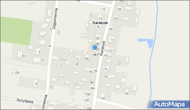 Karakule, Karakule, 88, mapa Karakule