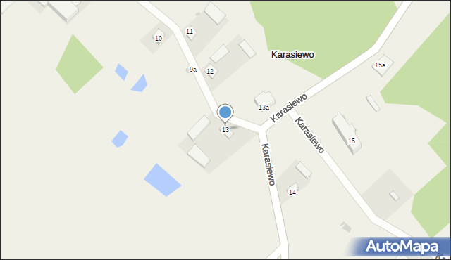 Karasiewo, Karasiewo, 13, mapa Karasiewo