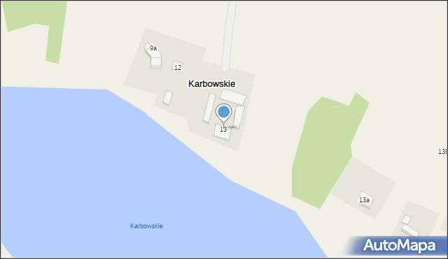 Karbowskie, Karbowskie, 13, mapa Karbowskie