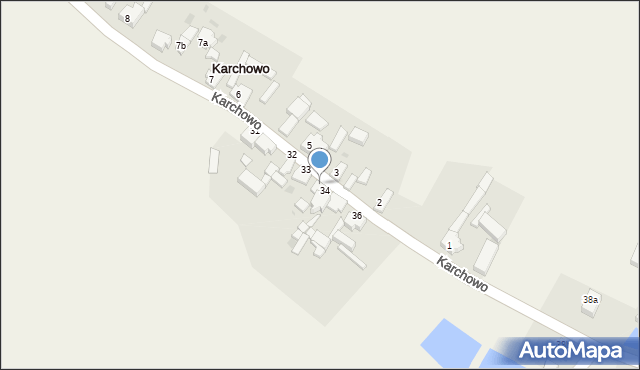 Karchowo, Karchowo, 34A, mapa Karchowo