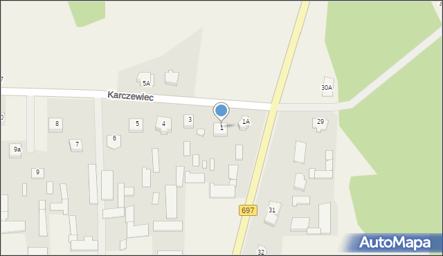 Karczewiec, Karczewiec, 1, mapa Karczewiec