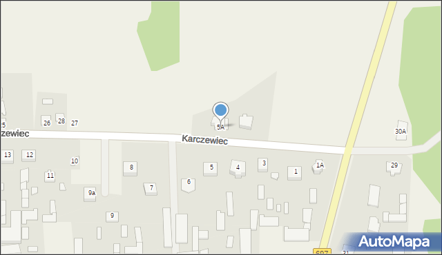 Karczewiec, Karczewiec, 5A, mapa Karczewiec