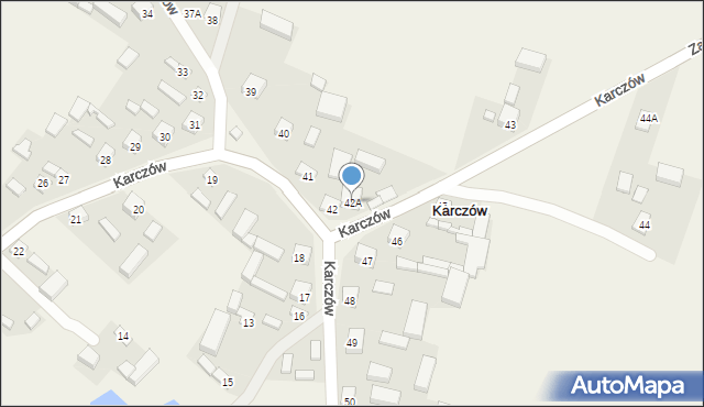 Karczów, Karczów, 42A, mapa Karczów