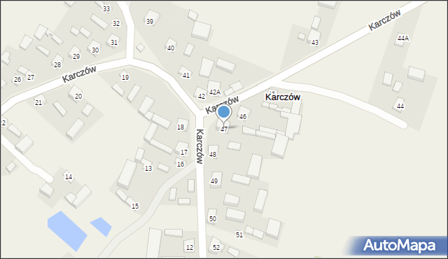 Karczów, Karczów, 47, mapa Karczów