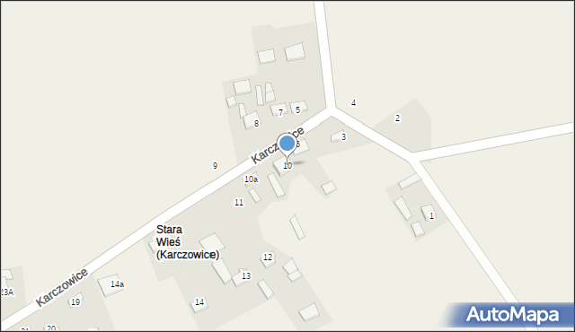 Karczowice, Karczowice, 10, mapa Karczowice