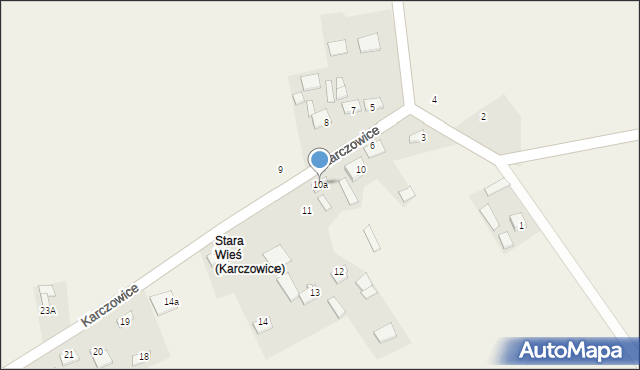 Karczowice, Karczowice, 10a, mapa Karczowice