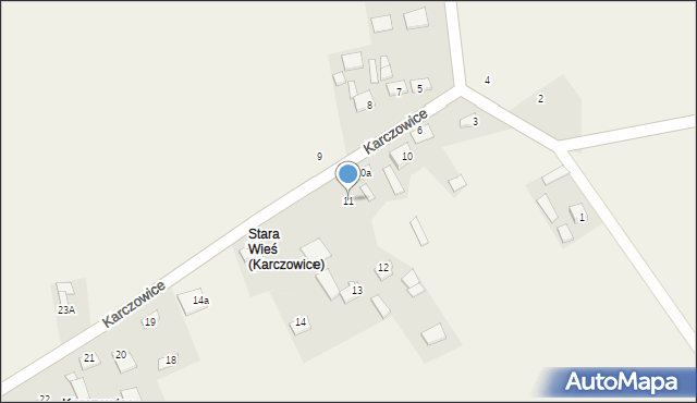 Karczowice, Karczowice, 11, mapa Karczowice