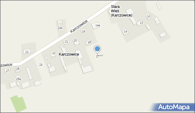 Karczowice, Karczowice, 17, mapa Karczowice