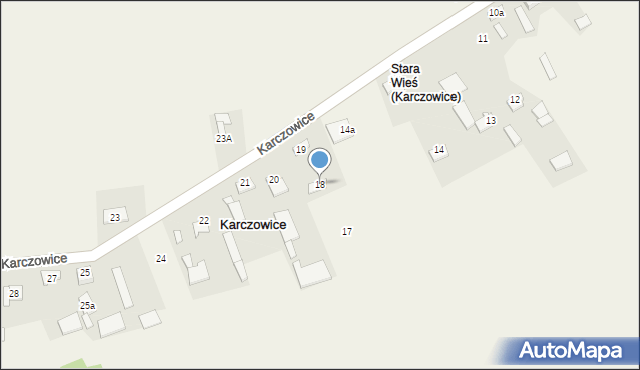 Karczowice, Karczowice, 18, mapa Karczowice