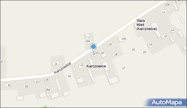 Karczowice, Karczowice, 21, mapa Karczowice