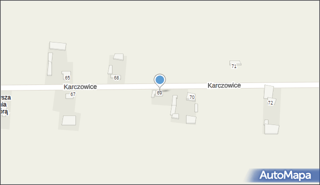 Karczowice, Karczowice, 69, mapa Karczowice