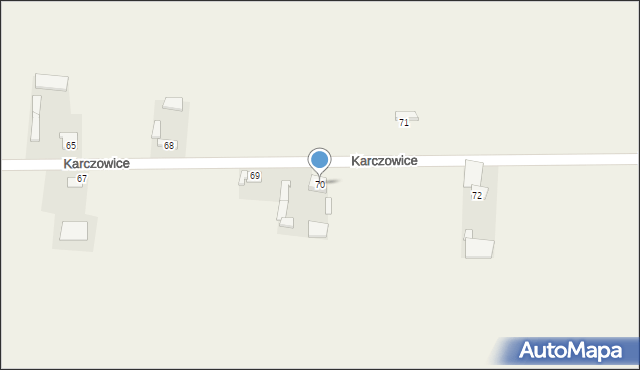 Karczowice, Karczowice, 70, mapa Karczowice