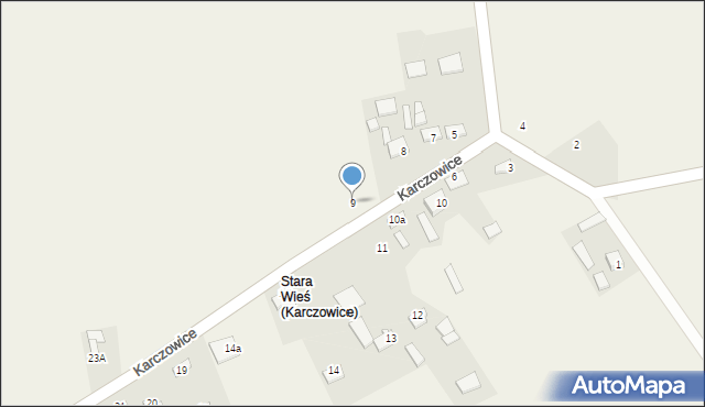 Karczowice, Karczowice, 9, mapa Karczowice