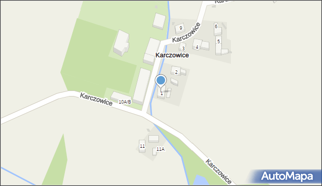 Karczowice, Karczowice, 1, mapa Karczowice