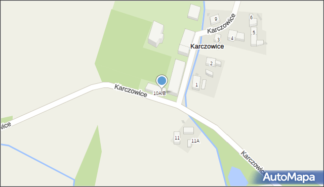 Karczowice, Karczowice, 10a, mapa Karczowice