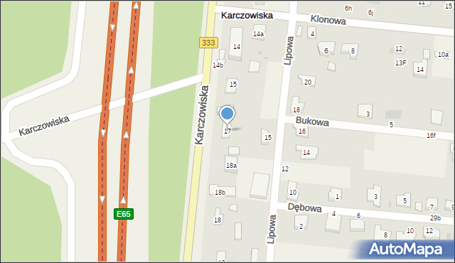 Karczowiska, Karczowiska, 17, mapa Karczowiska