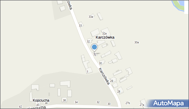 Karczówka, Karczówka, 31, mapa Karczówka