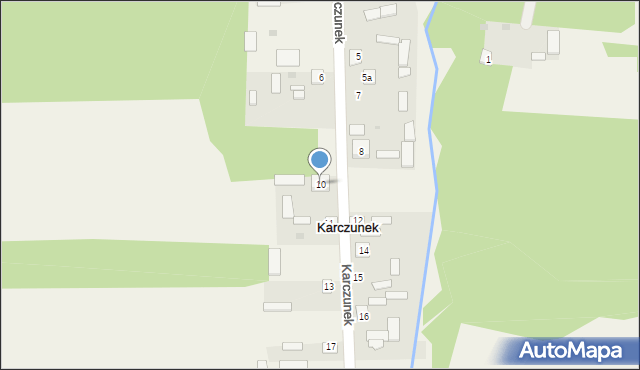 Karczunek, Karczunek, 10, mapa Karczunek